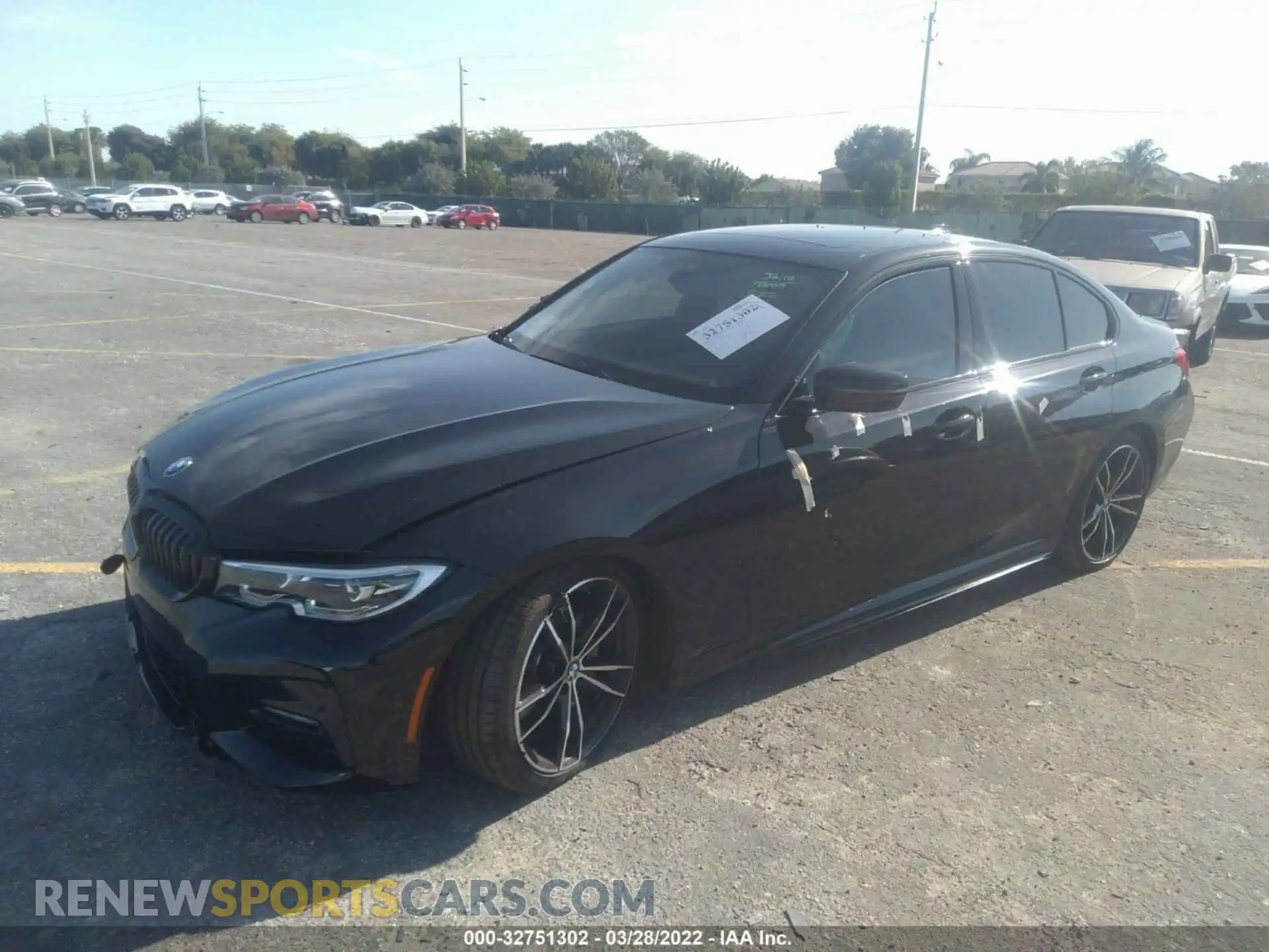 2 fotografías del automóvil dañado 3MW5R1J04M8B80656 BMW 3 SERIES 2021