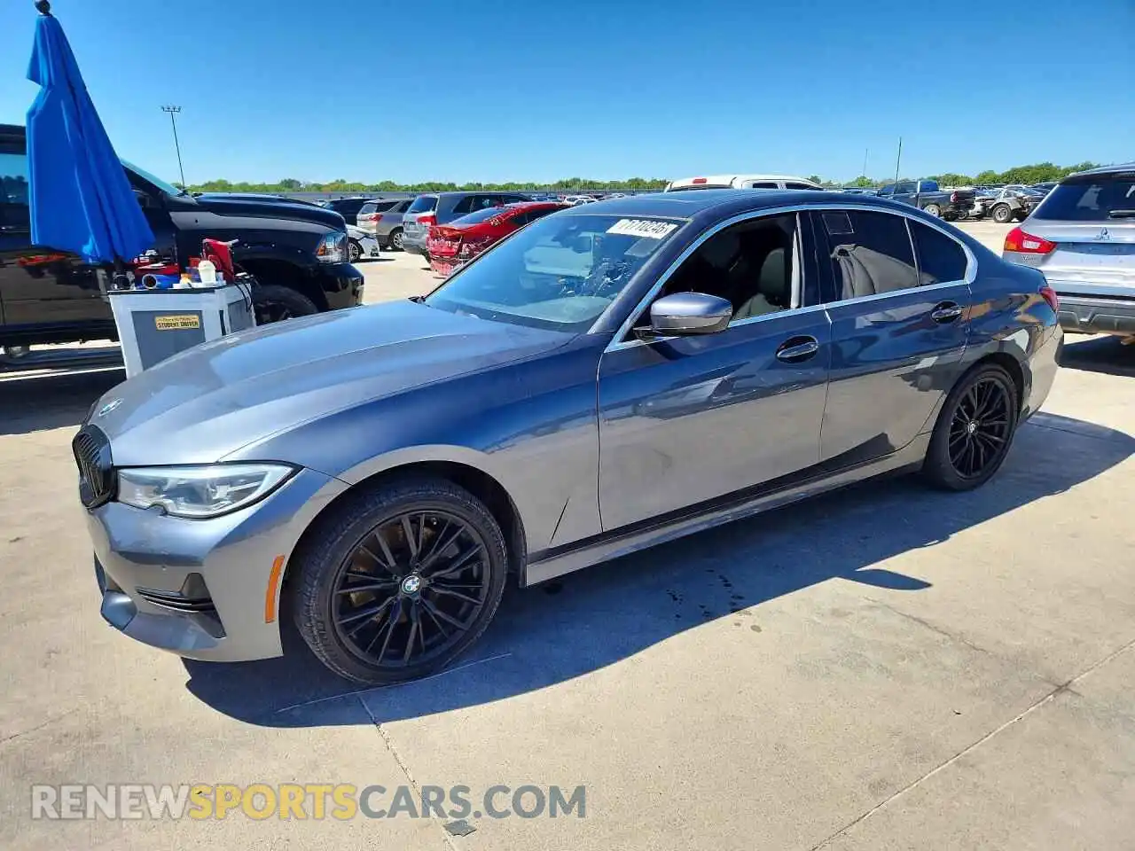 1 Photograph of a damaged car 3MW5R1J06M8C13754 BMW 3 SERIES 2021