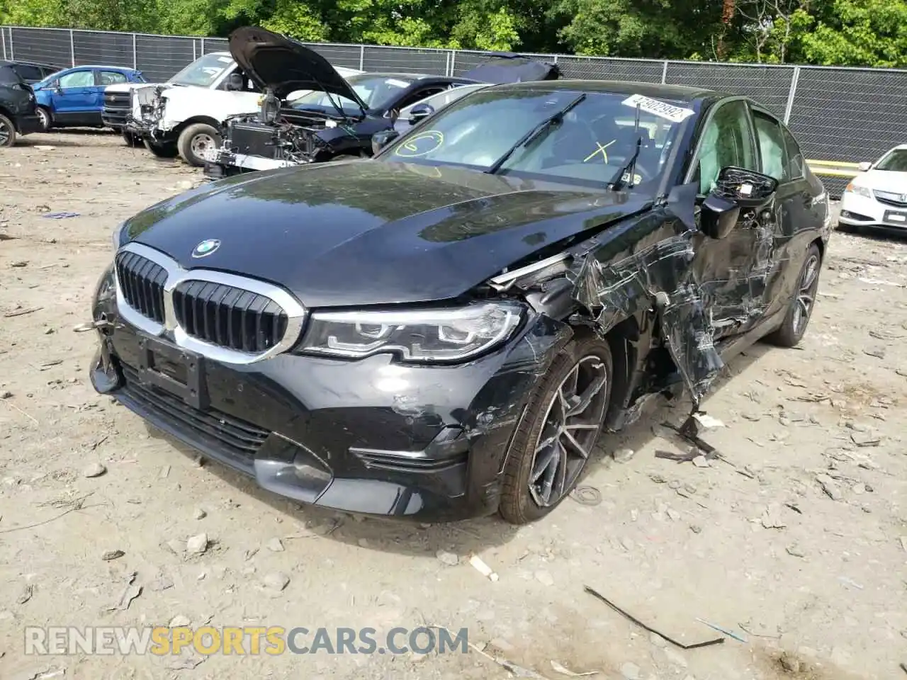 2 Photograph of a damaged car 3MW5R7J00M8B90362 BMW 3 SERIES 2021