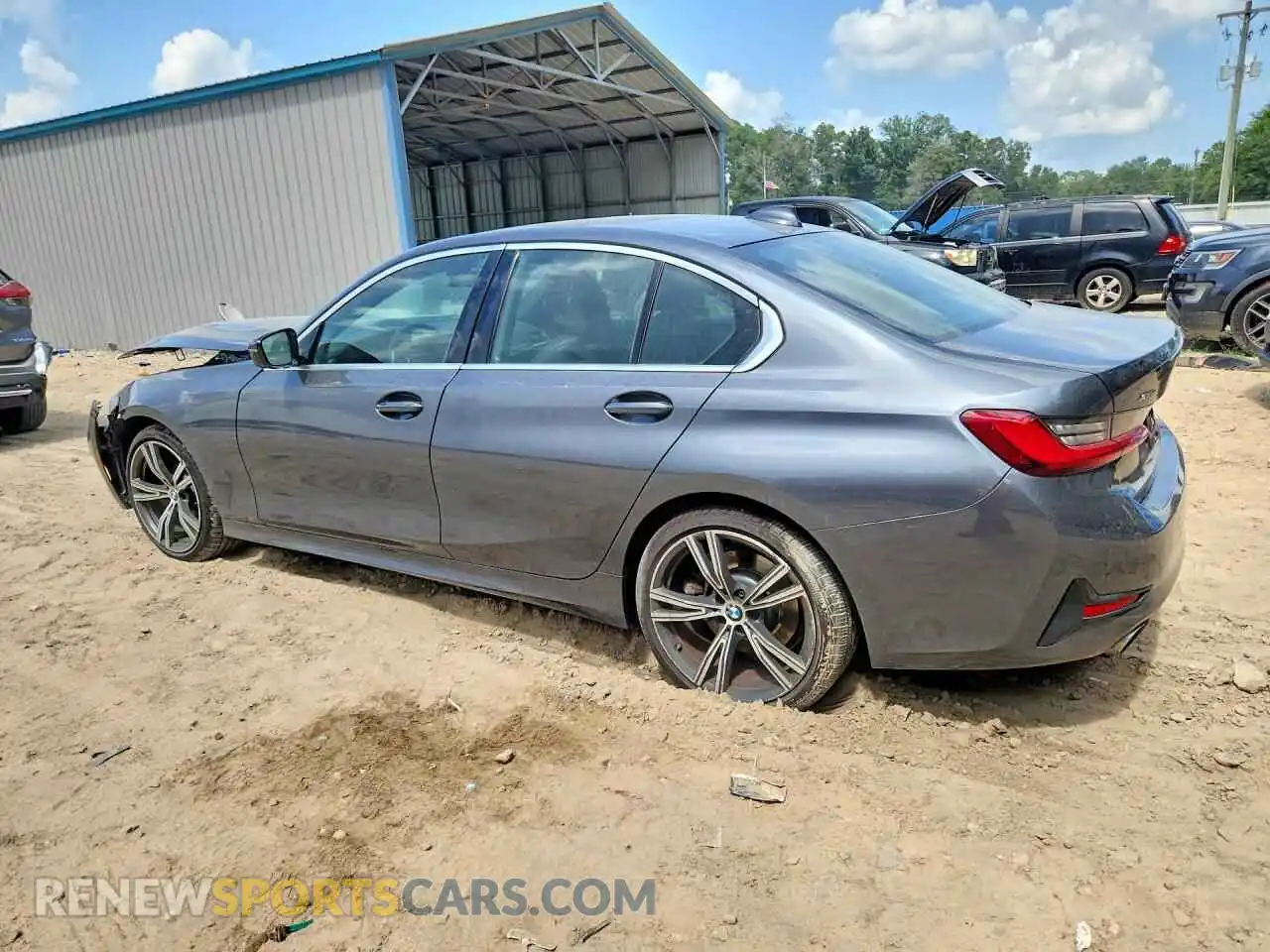 2 fotografías del automóvil dañado 3MW5R7J00M8C12747 BMW 3 SERIES 2021