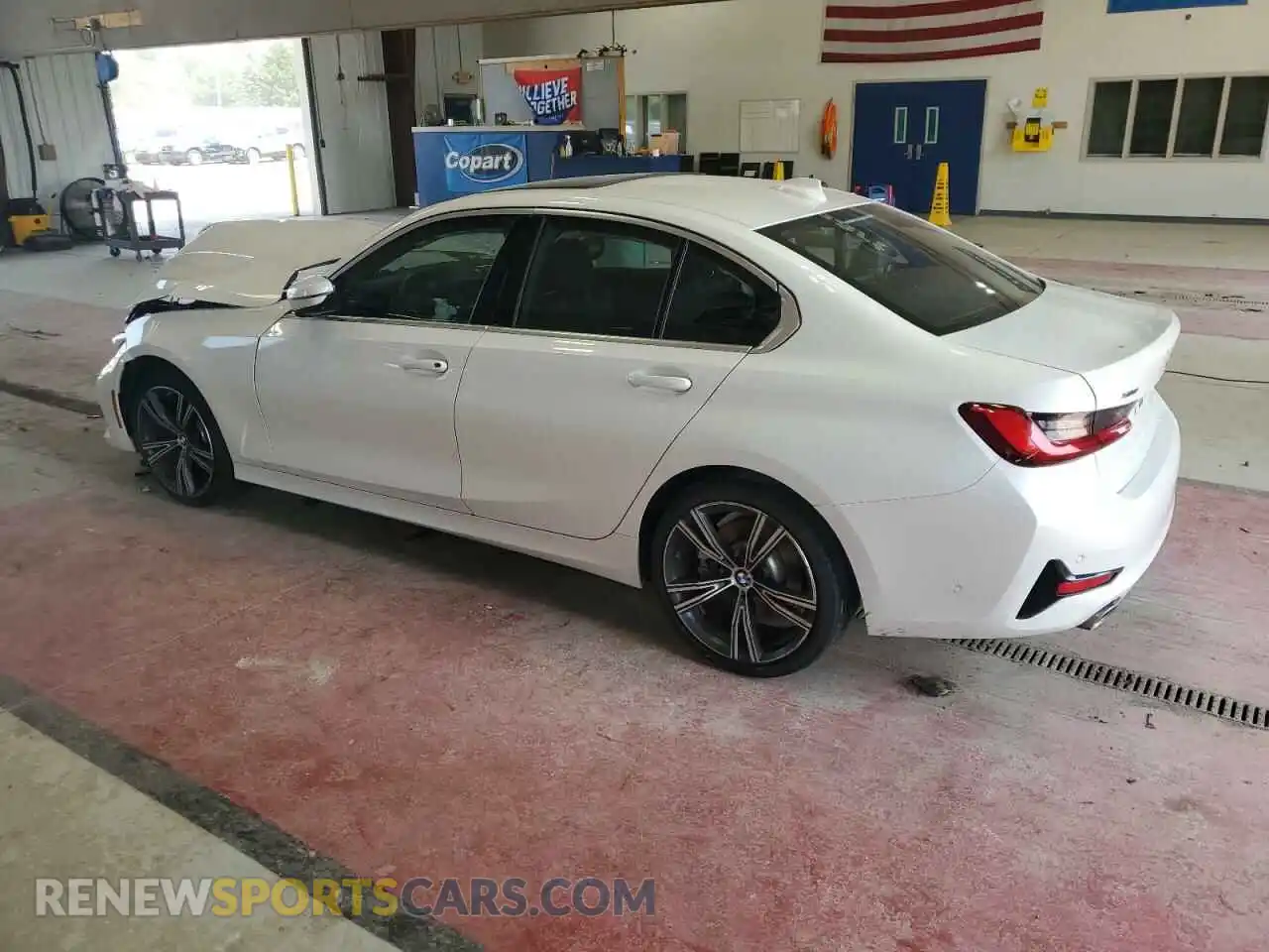 2 fotografías del automóvil dañado 3MW5R7J01M8B67110 BMW 3 SERIES 2021