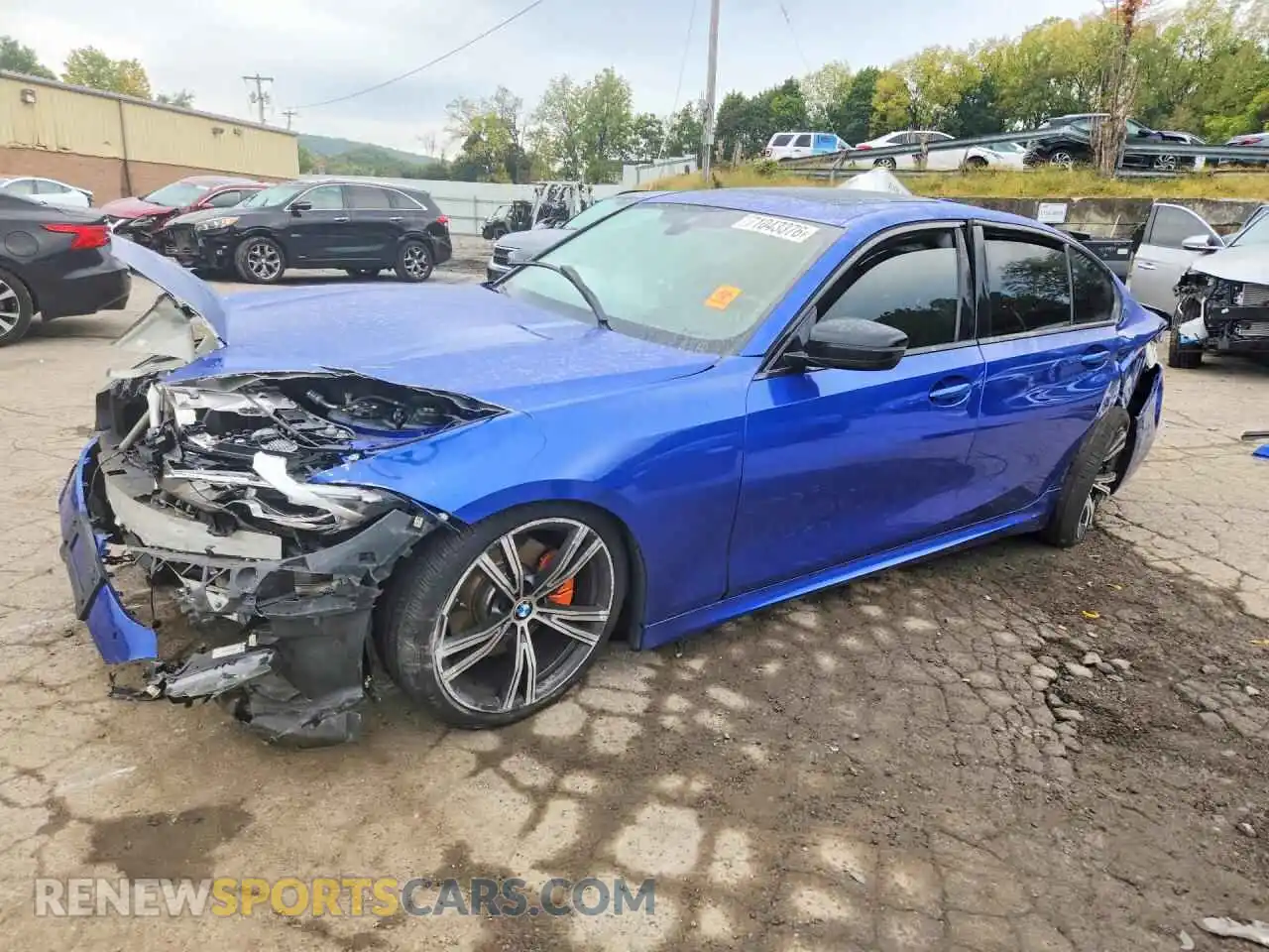 1 Photograph of a damaged car 3MW5R7J01M8B82884 BMW 3 SERIES 2021