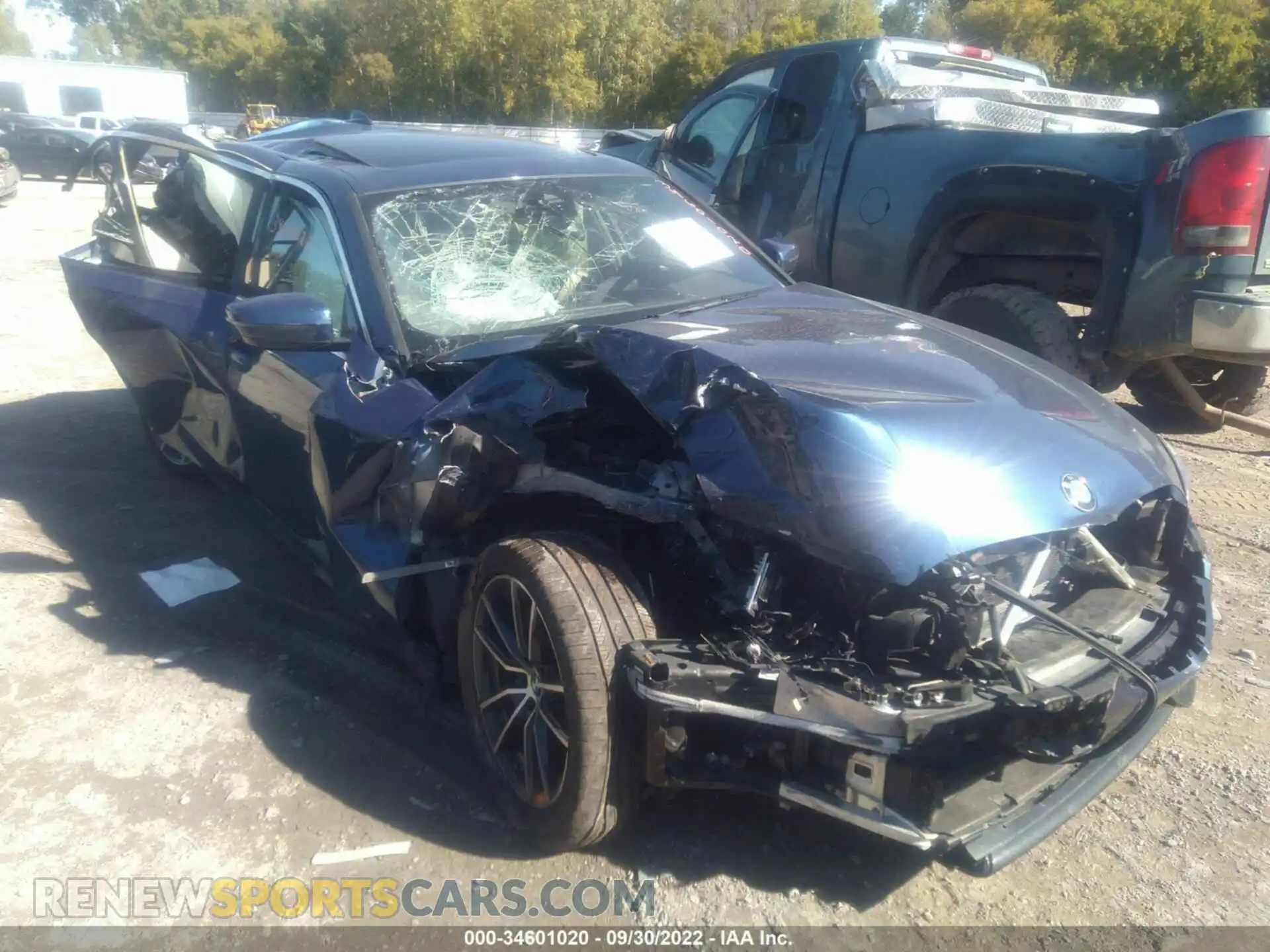1 Photograph of a damaged car 3MW5R7J01M8B82979 BMW 3 SERIES 2021