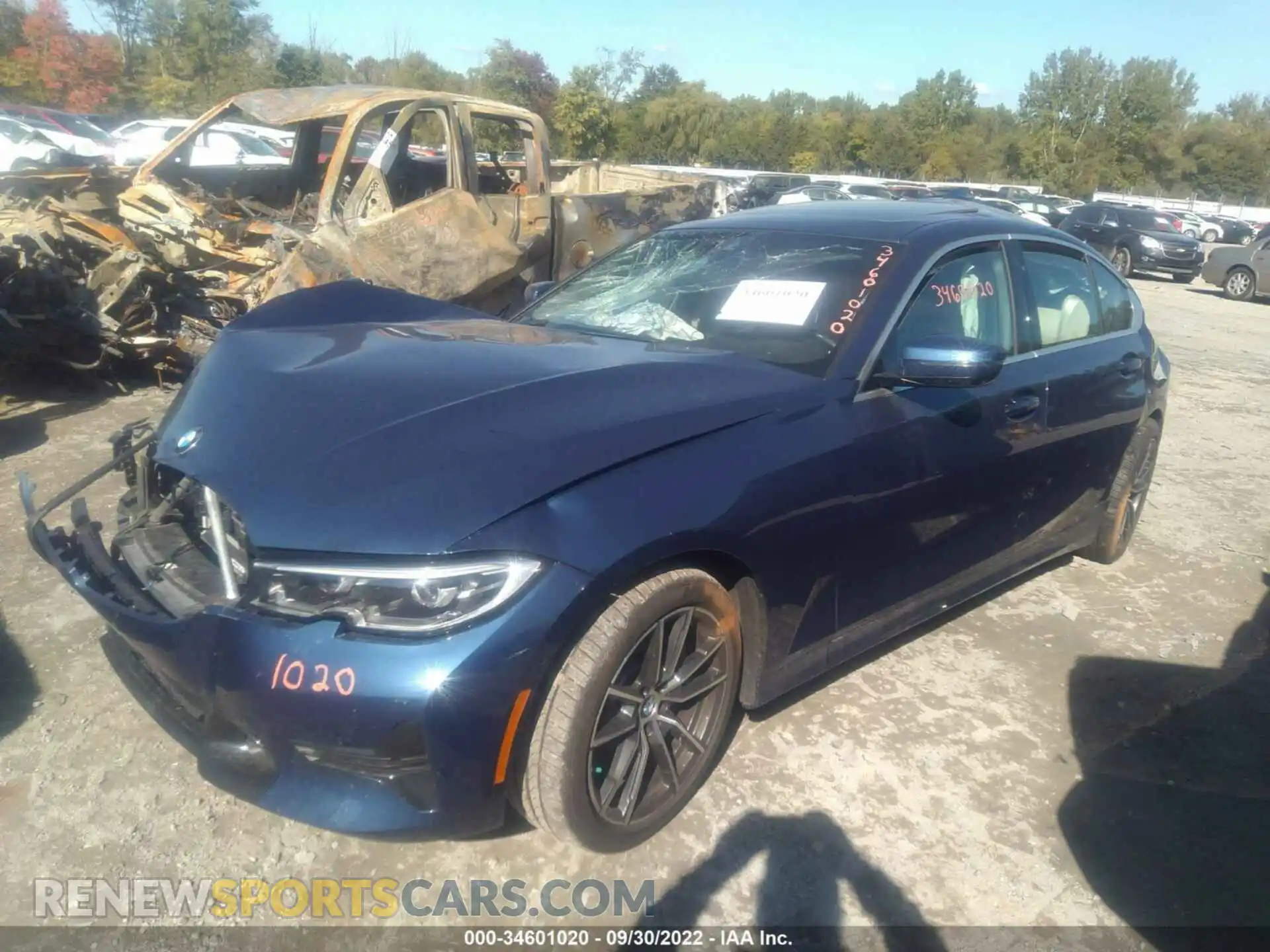 2 Photograph of a damaged car 3MW5R7J01M8B82979 BMW 3 SERIES 2021