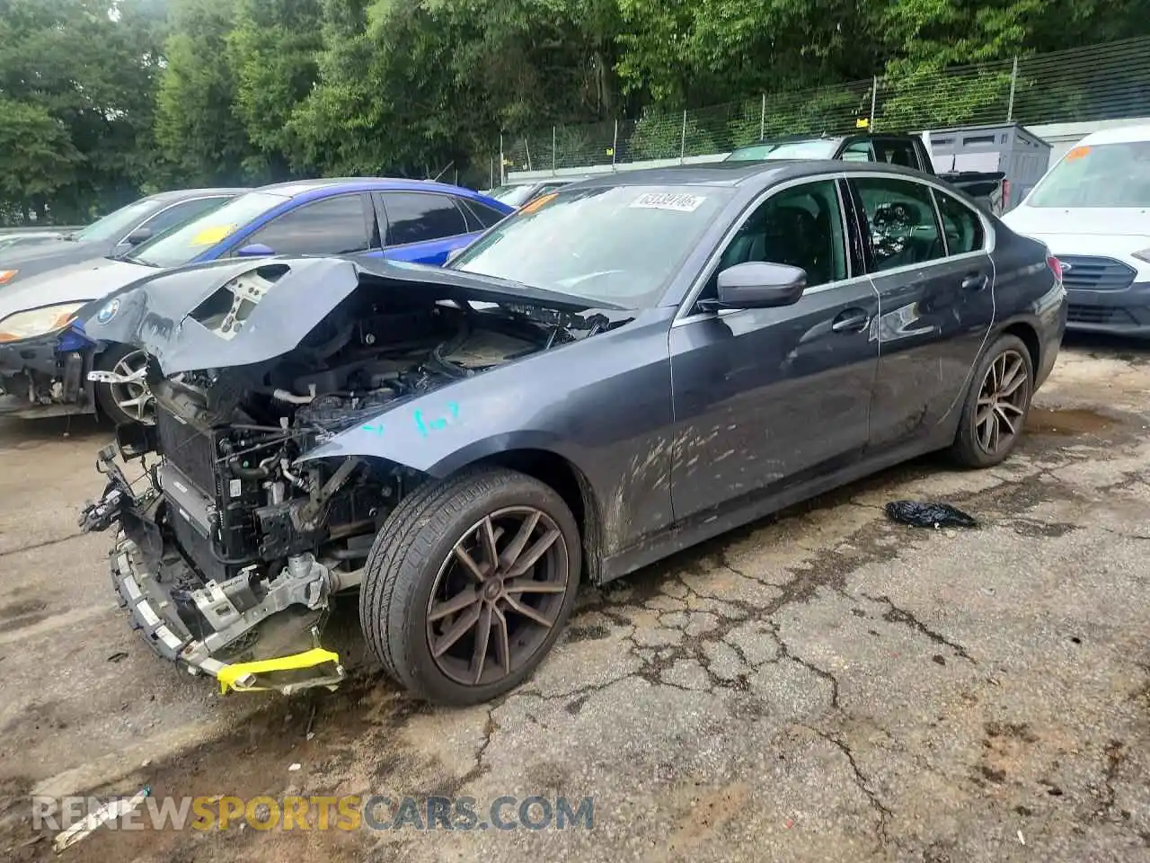 1 Photograph of a damaged car 3MW5R7J01M8C15768 BMW 3 SERIES 2021