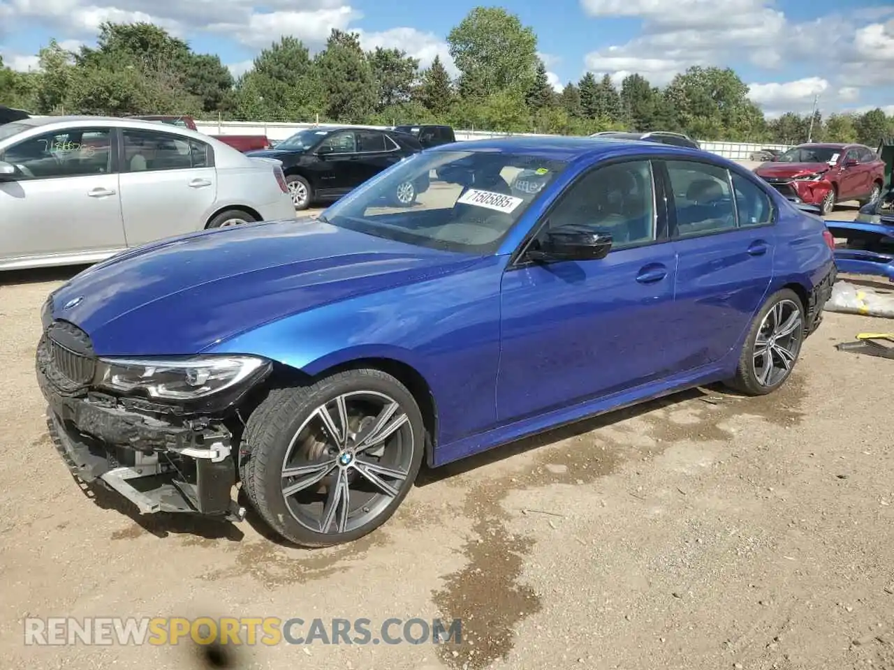 1 Photograph of a damaged car 3MW5R7J02M8B59615 BMW 3 SERIES 2021