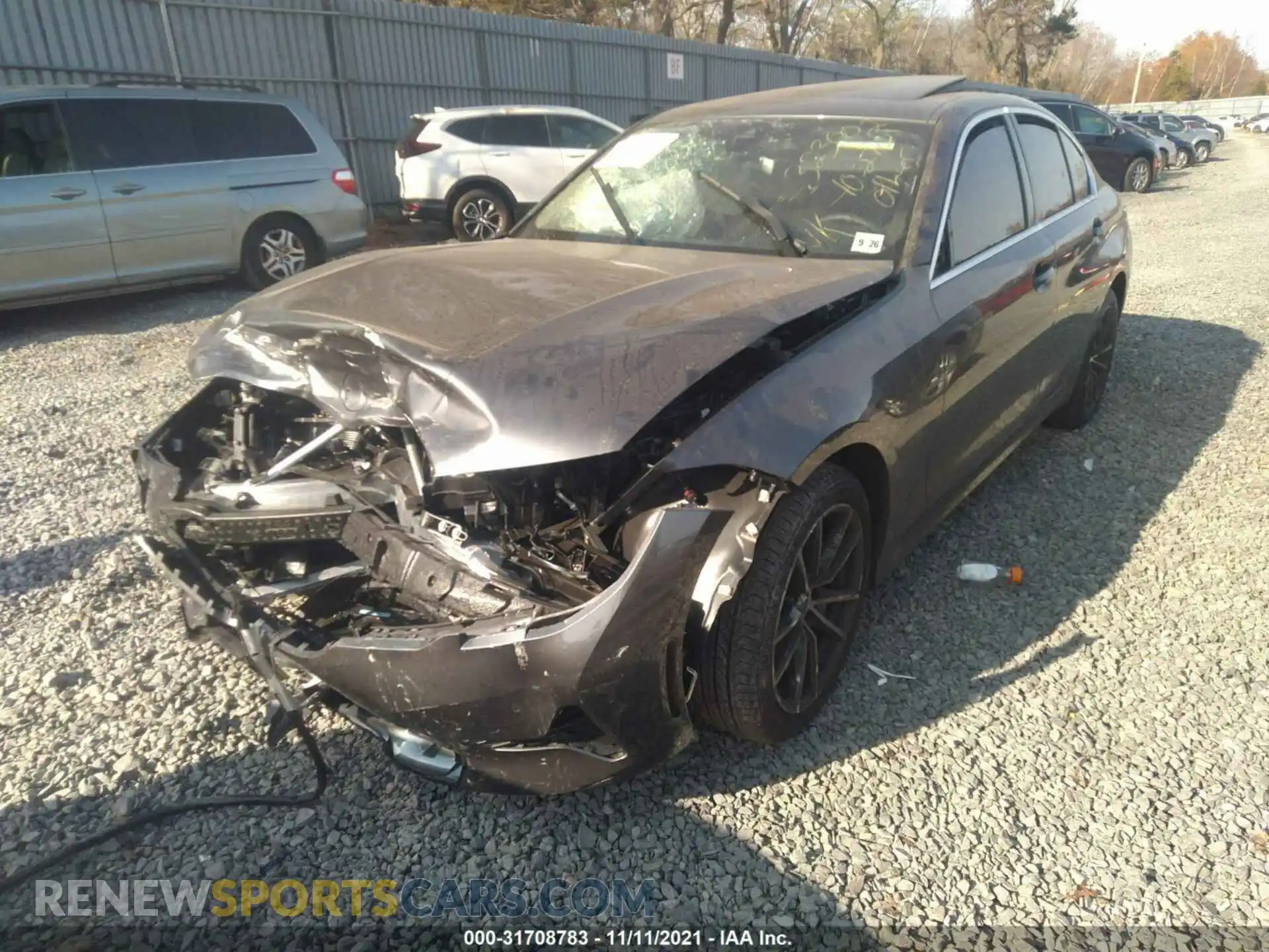 2 Photograph of a damaged car 3MW5R7J02M8C18923 BMW 3 SERIES 2021