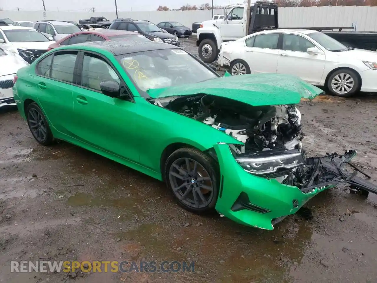 1 fotografías del automóvil dañado 3MW5R7J04M8B49636 BMW 3 SERIES 2021