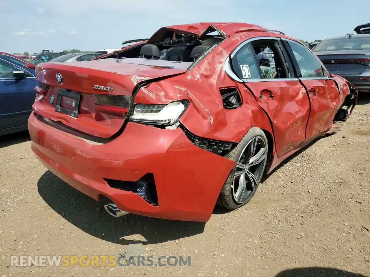 3 Photograph of a damaged car 3MW5R7J04M8C06658 BMW 3 SERIES 2021