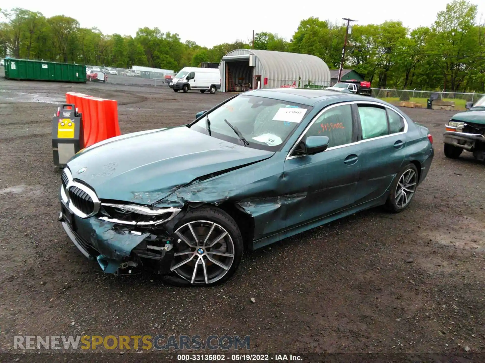 2 fotografías del automóvil dañado 3MW5R7J05M8C15384 BMW 3 SERIES 2021