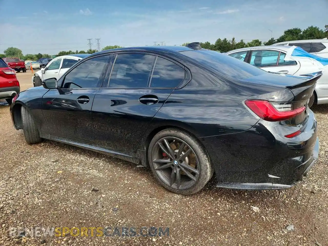2 fotografías del automóvil dañado 3MW5R7J06M8B98269 BMW 3 SERIES 2021
