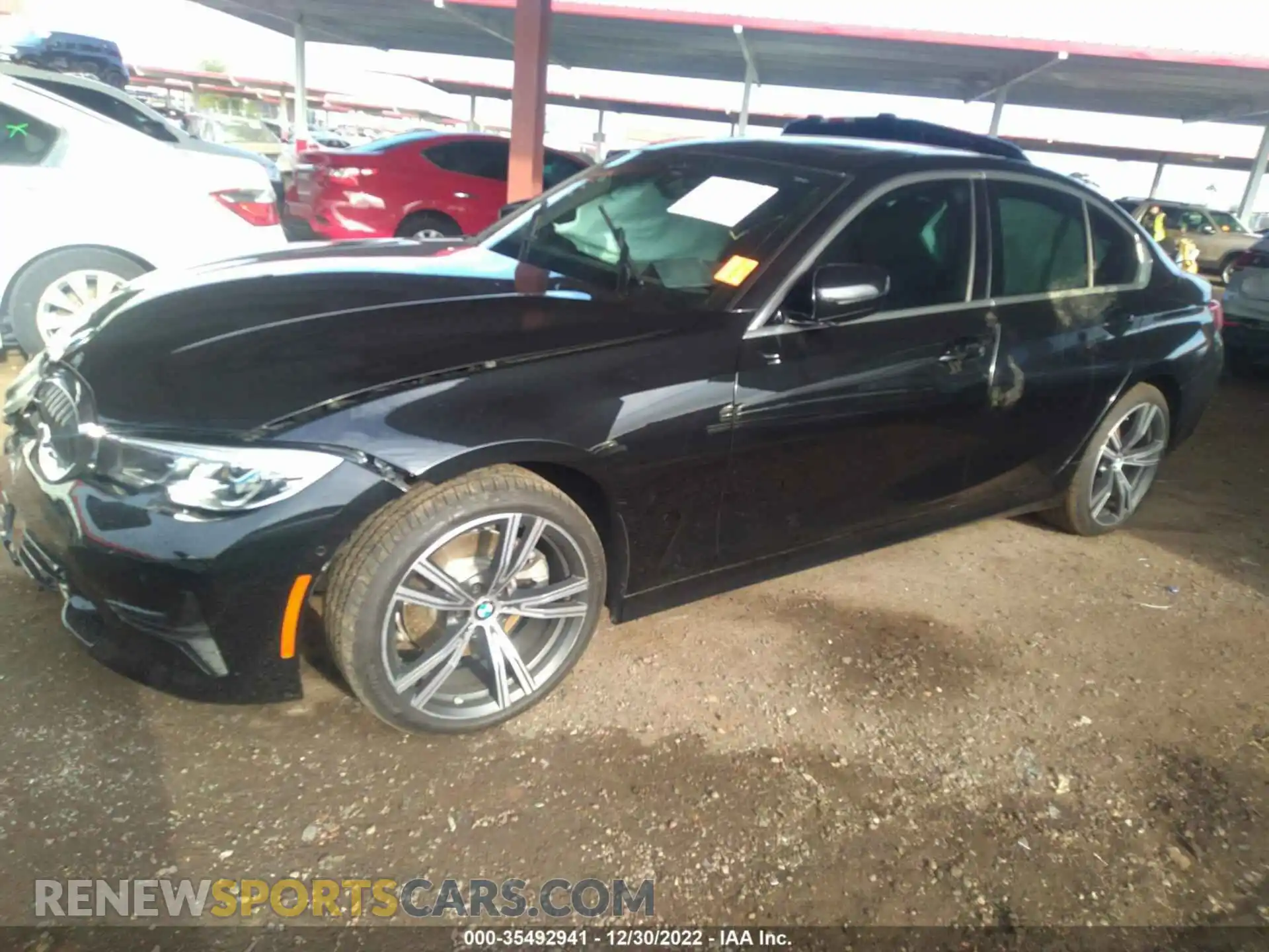 2 Photograph of a damaged car 3MW5R7J0XM8B53724 BMW 3 SERIES 2021