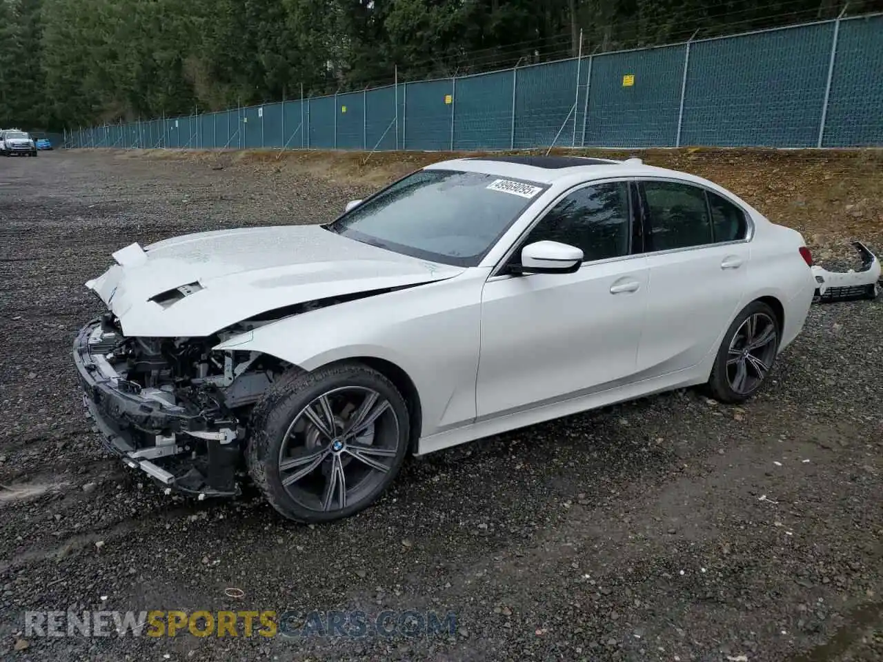 1 Photograph of a damaged car 3MW5R7J0XM8B95570 BMW 3 SERIES 2021