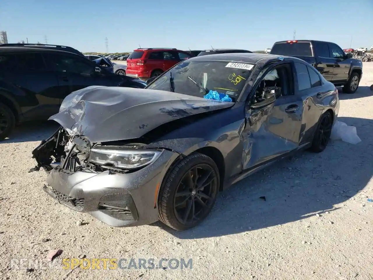 1 Photograph of a damaged car 3MW5R7J0XM8C11301 BMW 3 SERIES 2021