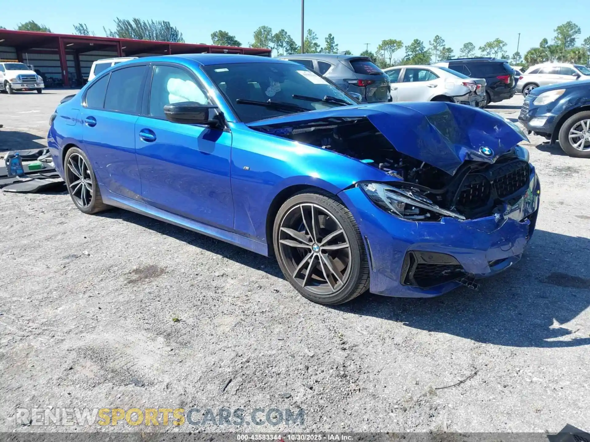 1 Photograph of a damaged car 3MW5U7J01M8B63122 BMW 3 SERIES 2021