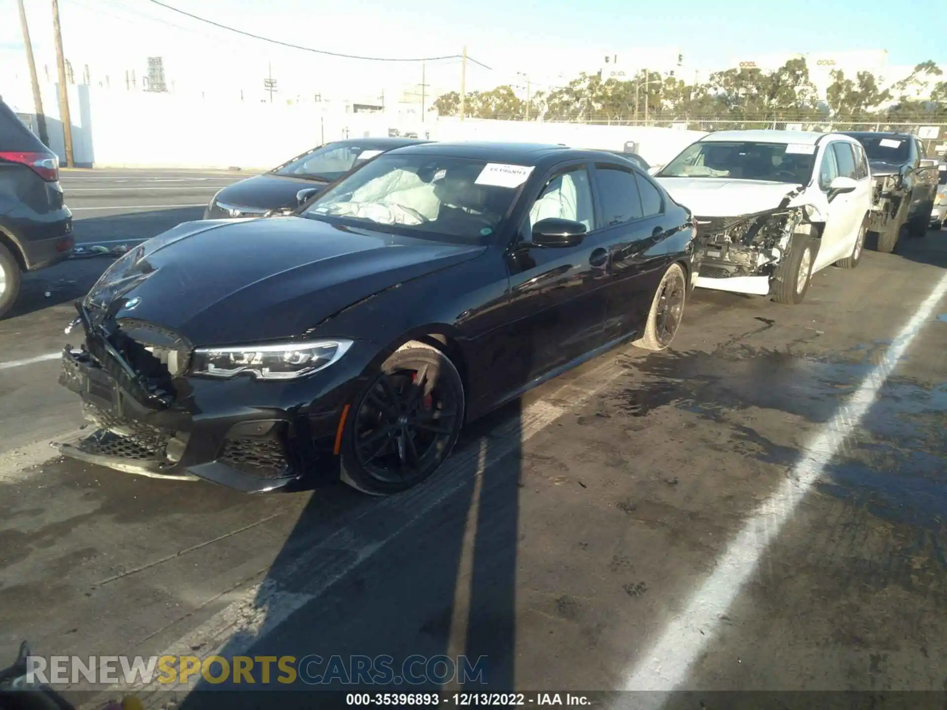 2 Photograph of a damaged car 3MW5U7J07M8C15367 BMW 3 SERIES 2021
