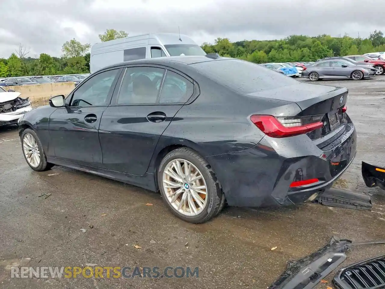2 fotografías del automóvil dañado 3MW89FF04P8D67239 BMW 3 SERIES 2023