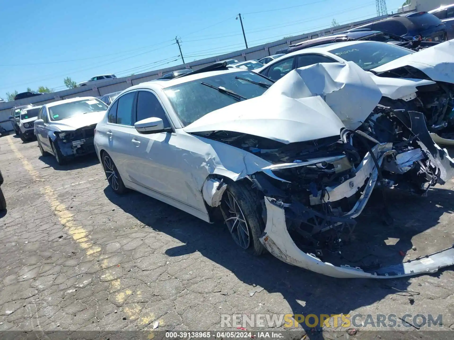 1 Photograph of a damaged car 3MW5R1J03L8B22214 BMW 330I 2020