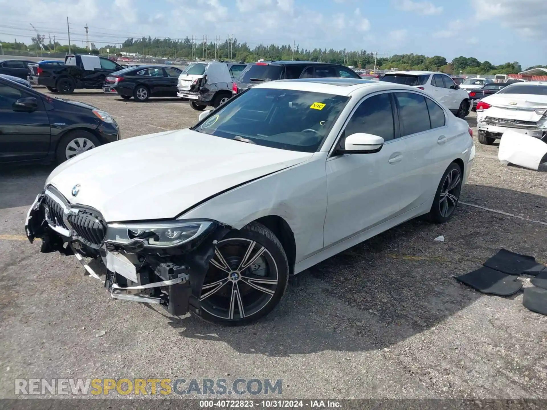 2 Photograph of a damaged car 3MW5R1J00M8B52627 BMW 330I 2021