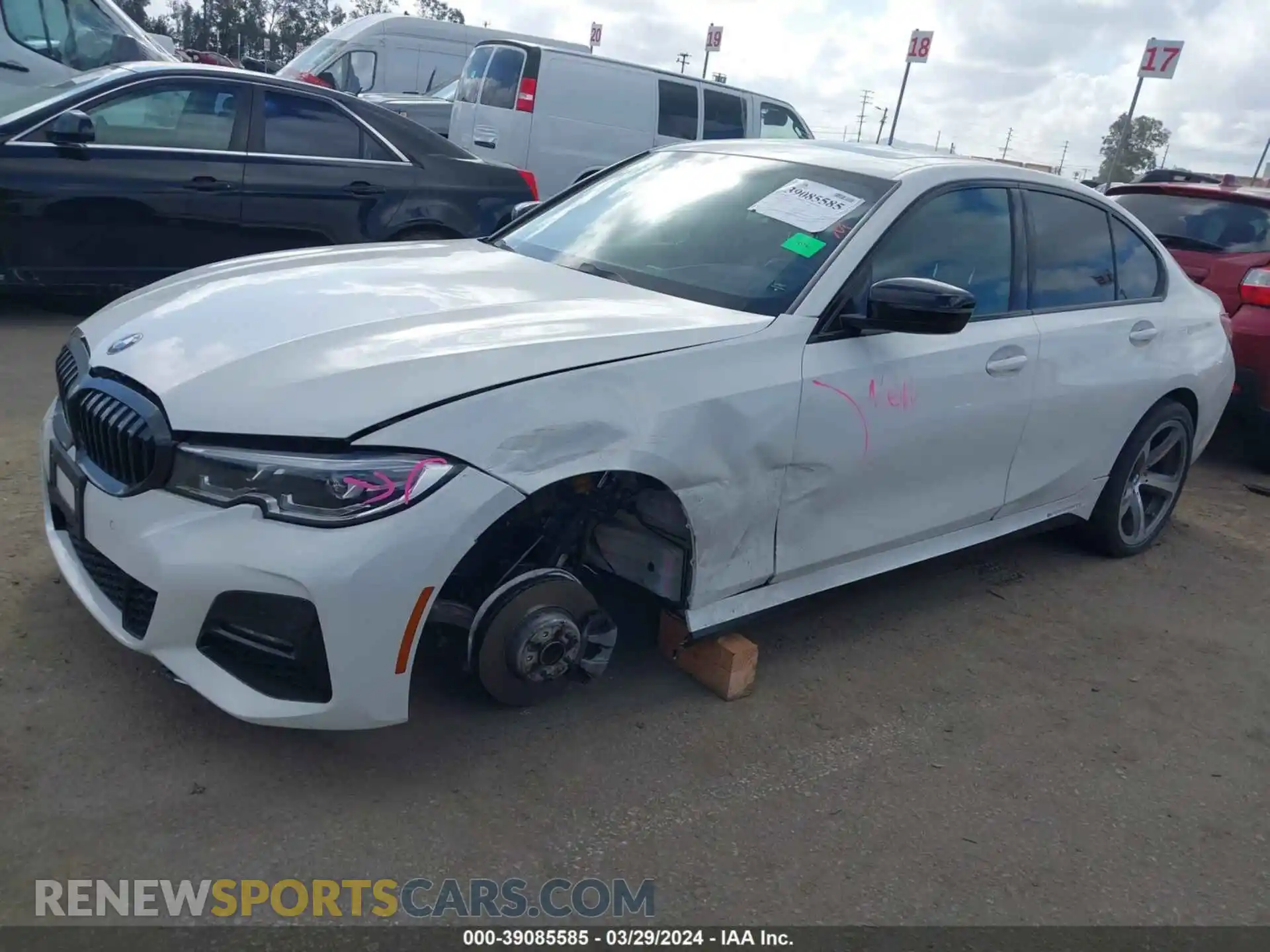 2 Photograph of a damaged car 3MW5R1J02M8B99724 BMW 330I 2021