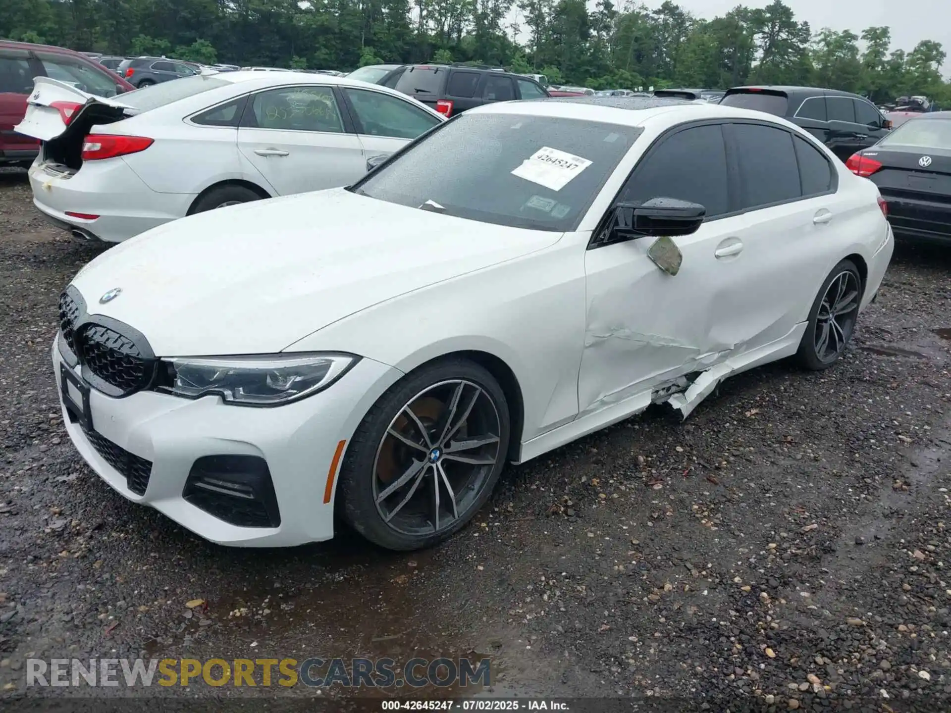 2 Photograph of a damaged car 3MW5R1J04M8B77076 BMW 330I 2021