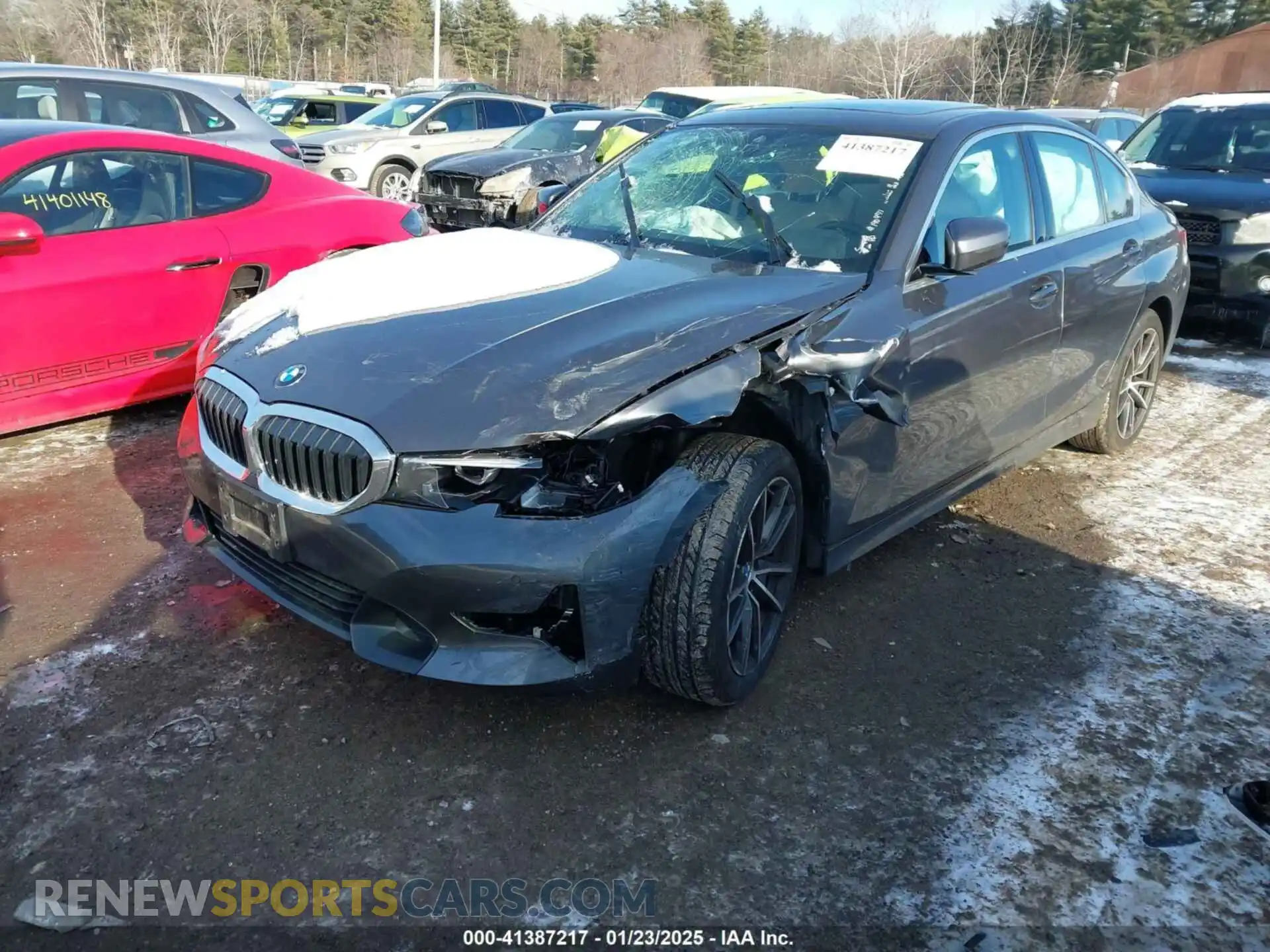 2 Photograph of a damaged car 3MW5R7J02M8C21224 BMW 330I 2021