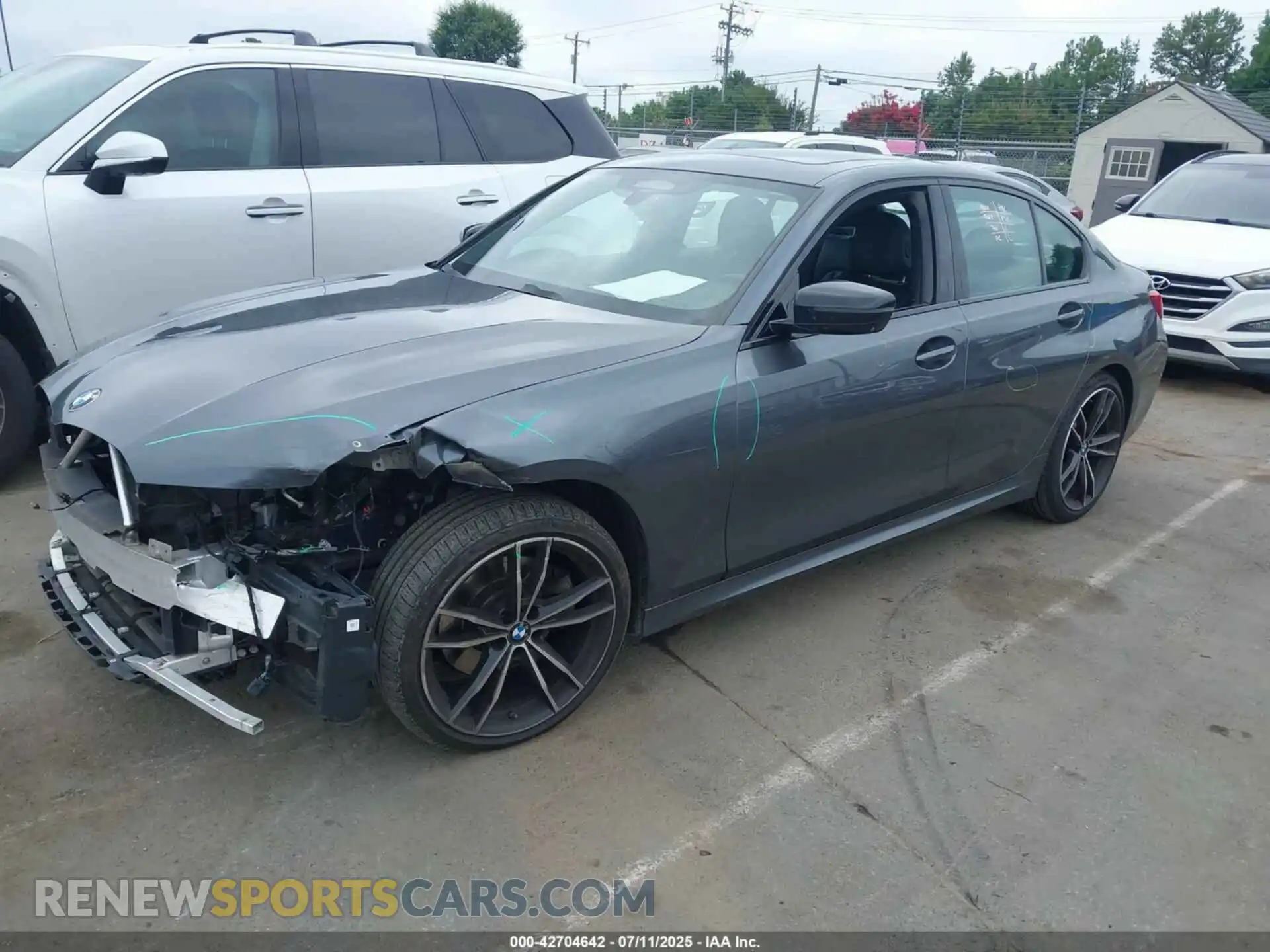 2 Photograph of a damaged car 3MW5R7J09M8B91381 BMW 330I 2021