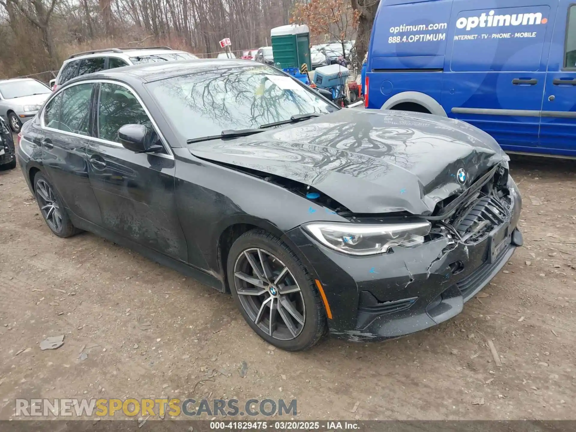 1 Photograph of a damaged car 3MW5R7J0XM8B71673 BMW 330I 2021