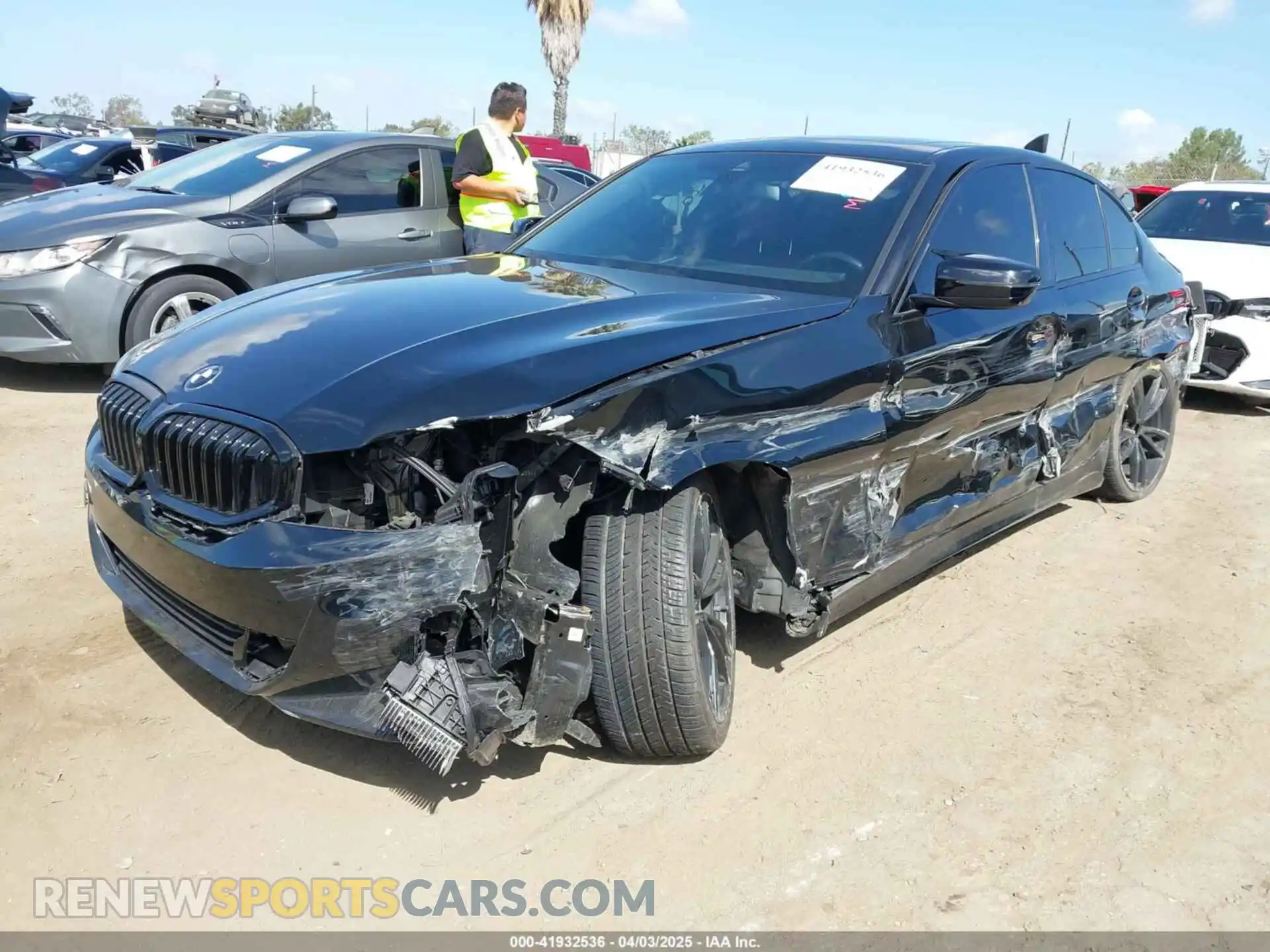 2 Photograph of a damaged car 3MW69FF03P8D45563 BMW 330I 2023