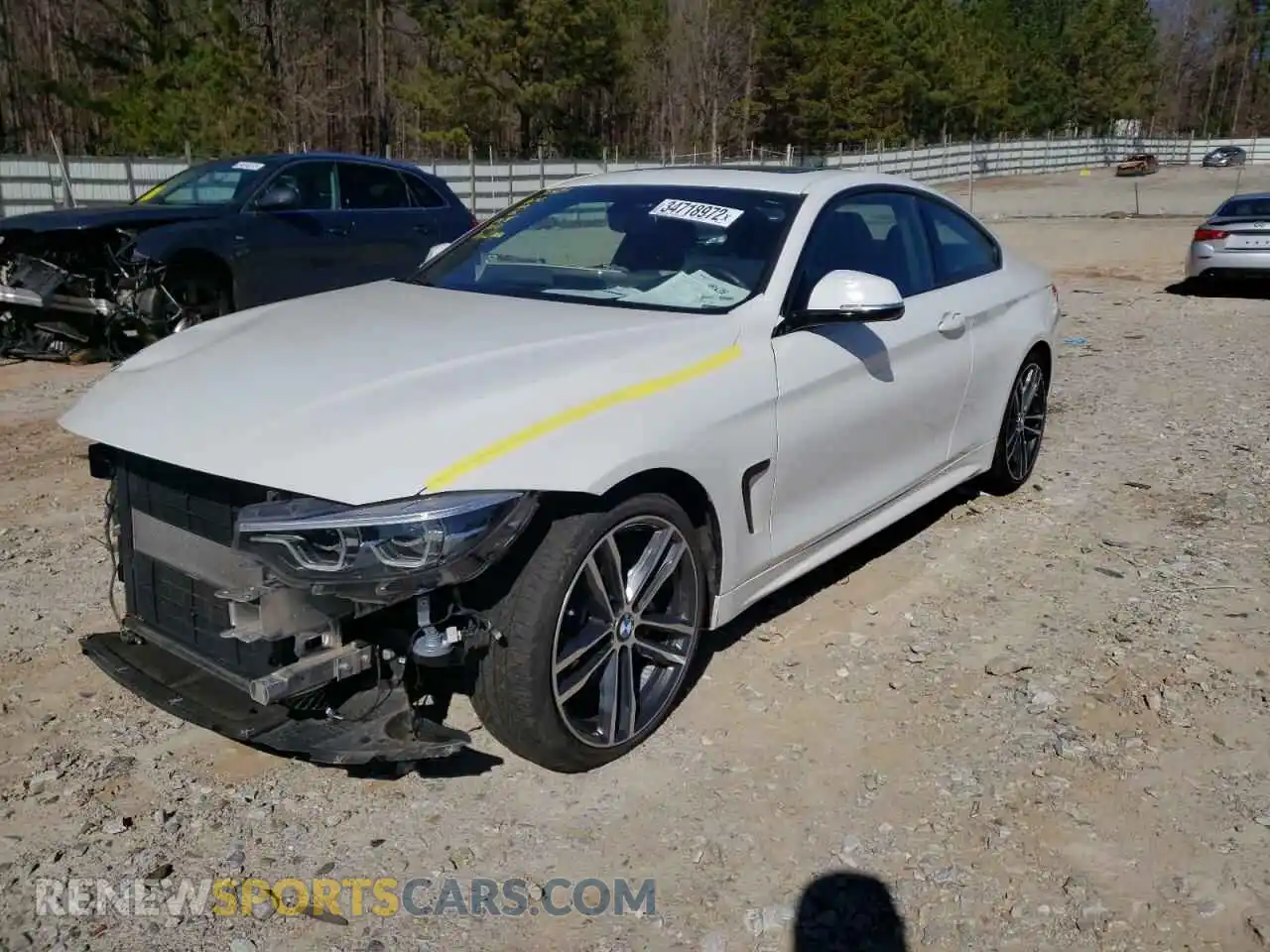 2 Photograph of a damaged car WBA4W7C59KAG52953 BMW 4 SERIES 2019