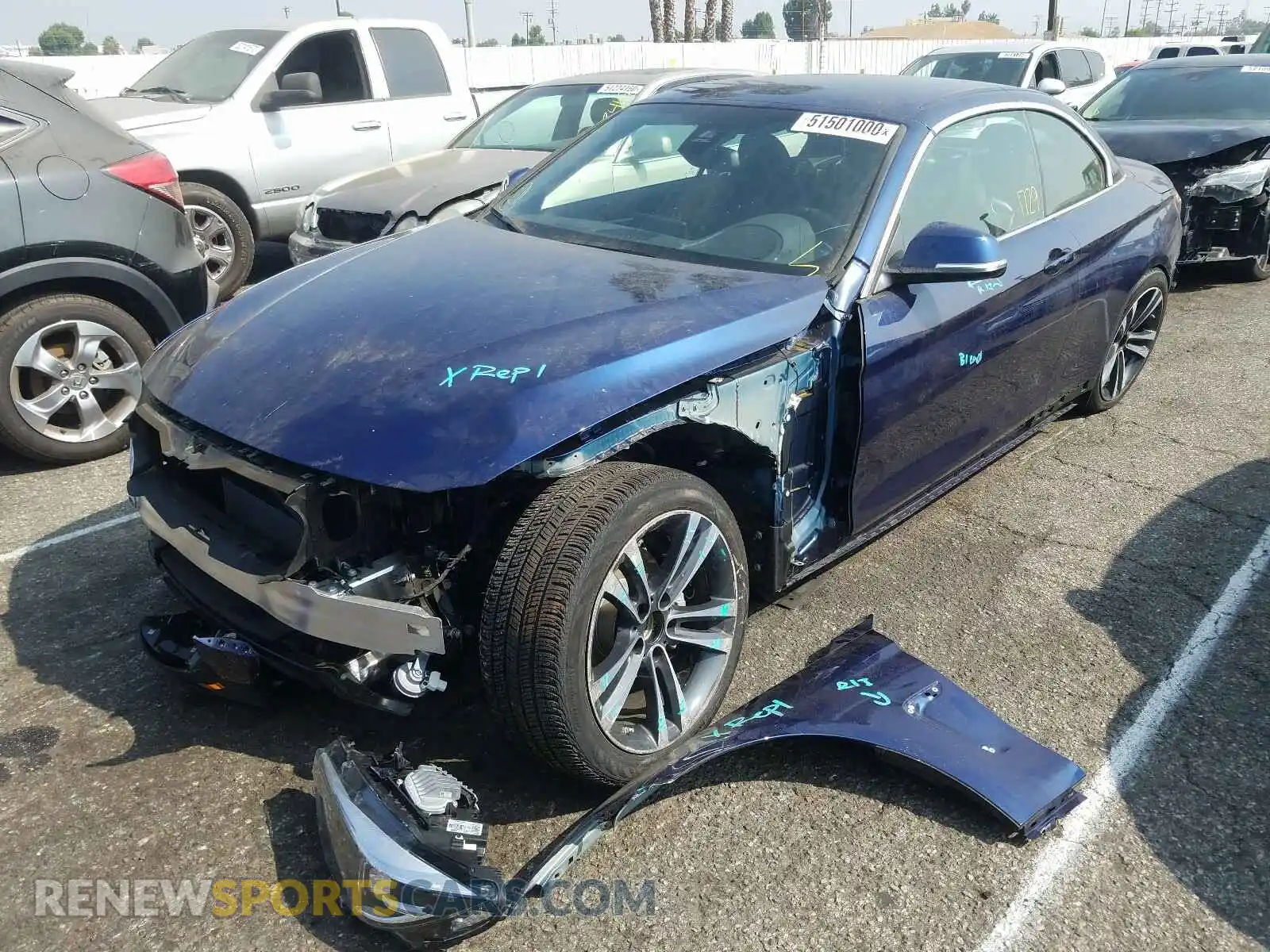 2 Фотография поврежденного автомобиля WBA4Z1C01L5P40010 BMW 4 SERIES 2020