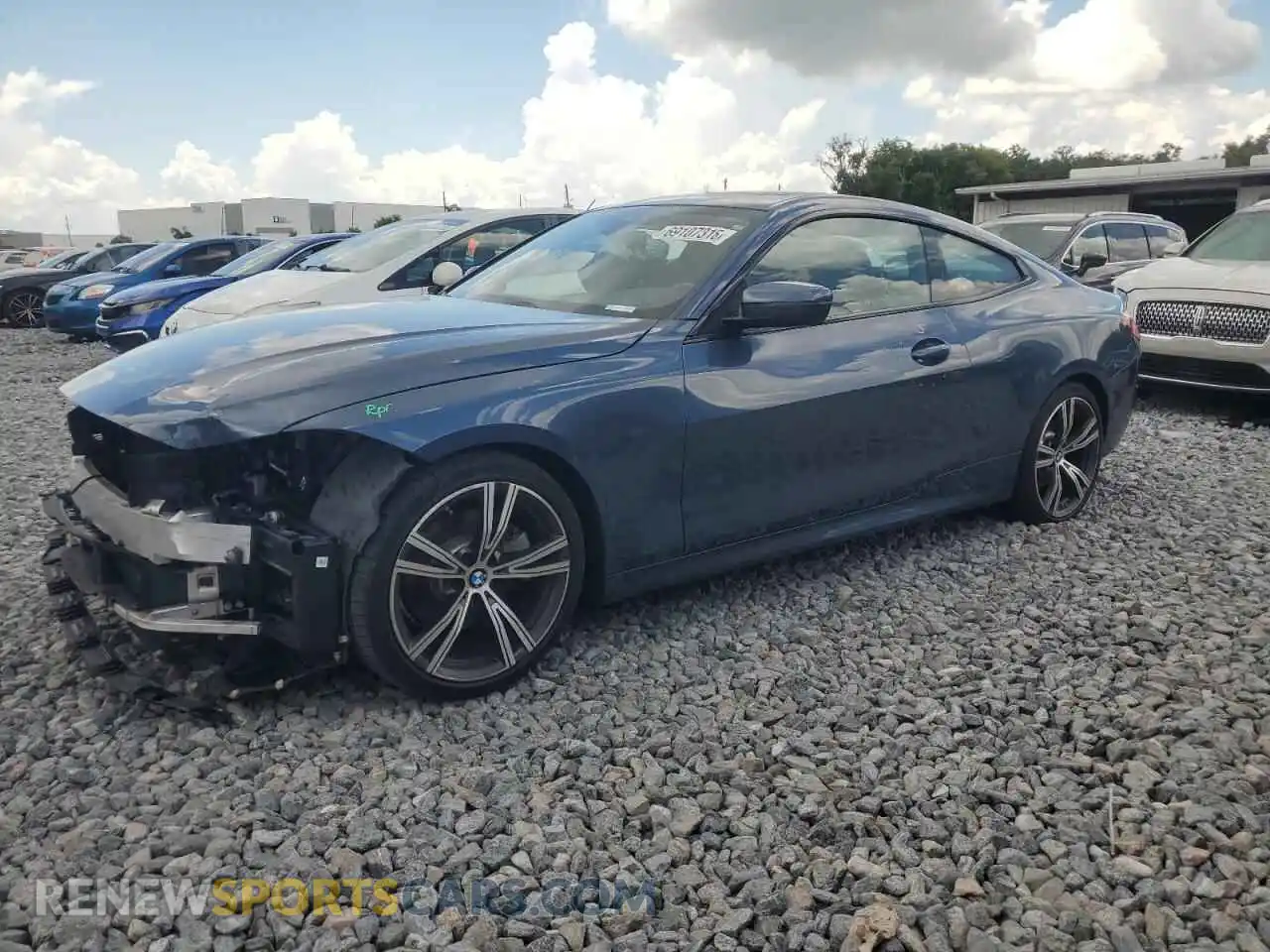 1 Photograph of a damaged car WBA53AP04MCF99174 BMW 4 SERIES 2021