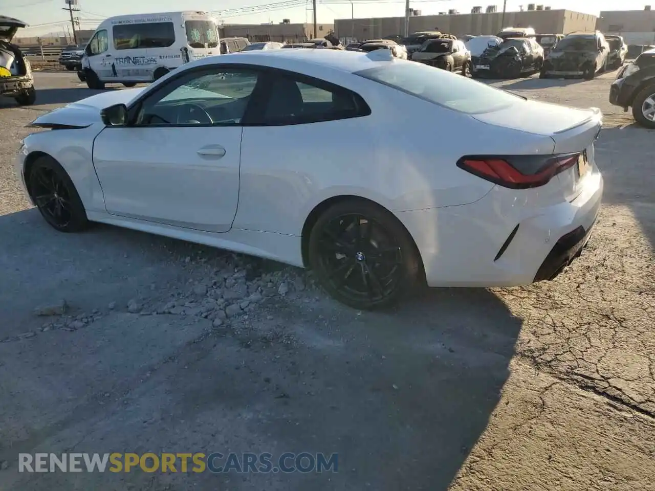 2 fotografías del automóvil dañado WBA53AP02NCK66633 BMW 4 SERIES 2022