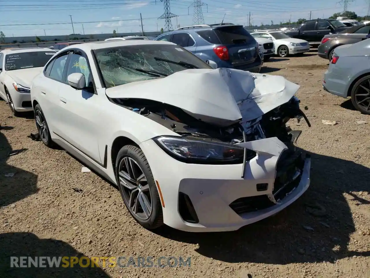 1 Photograph of a damaged car WBA63AV06NFM57106 BMW 4 SERIES 2022