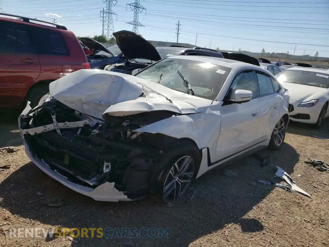 2 Photograph of a damaged car WBA63AV06NFM57106 BMW 4 SERIES 2022