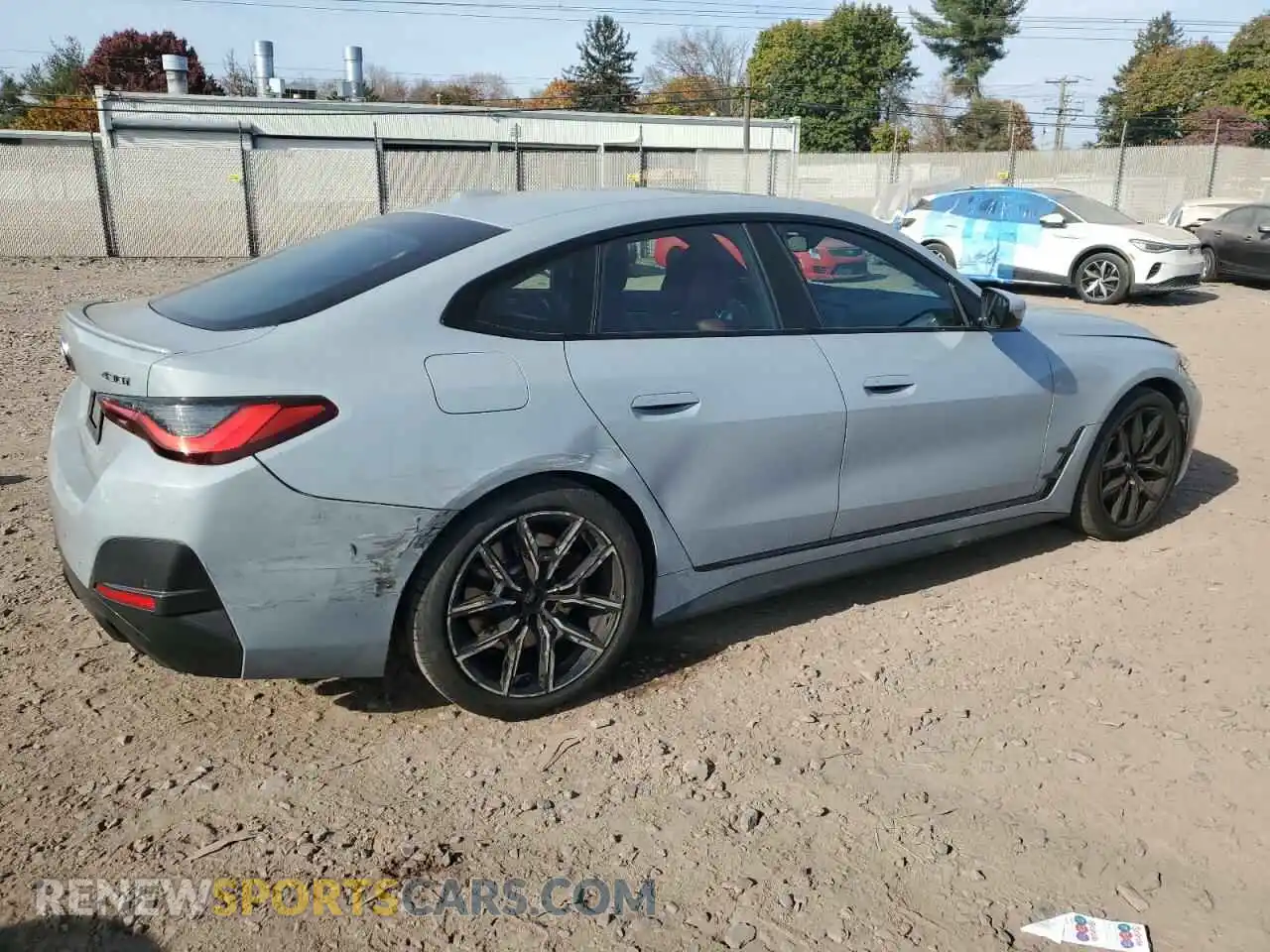 3 fotografías del automóvil dañado WBA63AV08NFM13396 BMW 4 SERIES 2022
