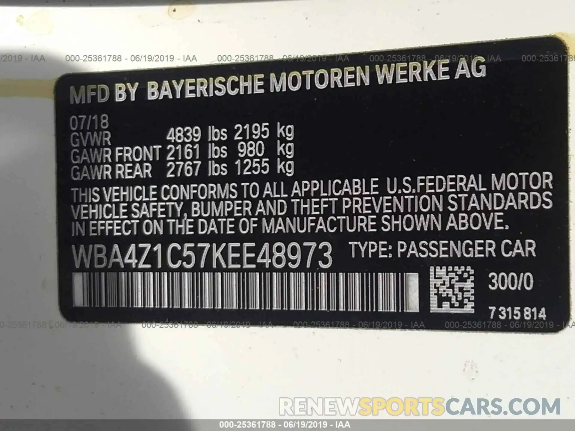 9 Photograph of a damaged car WBA4Z1C57KEE48973 BMW 430I 2019