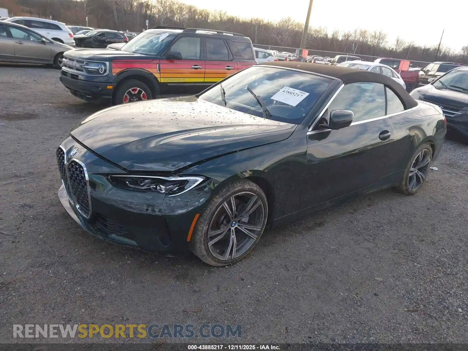 2 fotografías del automóvil dañado WBA43AT06PCL26031 BMW 430I 2023