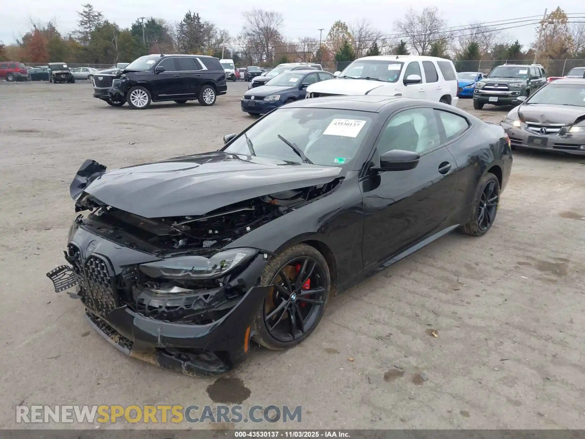 2 fotografías del automóvil dañado WBA73AP02PCL12165 BMW 430I 2023