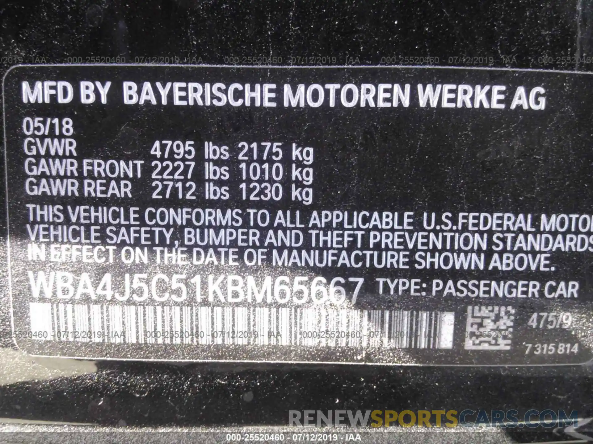 9 Photograph of a damaged car WBA4J5C51KBM65667 BMW 440I 2019