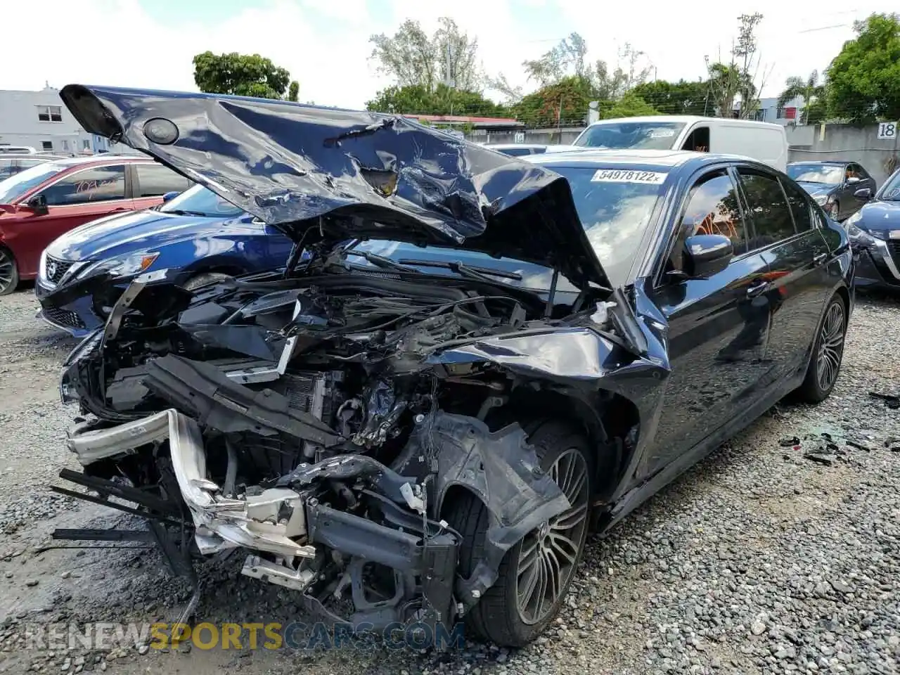 2 Photograph of a damaged car WBAJA5C51KBX86319 BMW 5 SERIES 2019