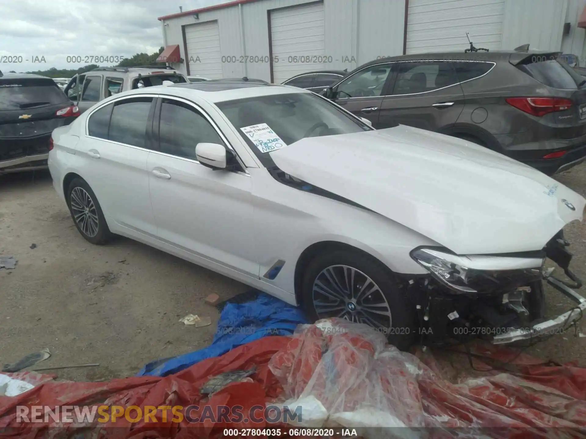 1 fotografías del automóvil dañado WBAJA5C59KWW08814 BMW 5 SERIES 2019