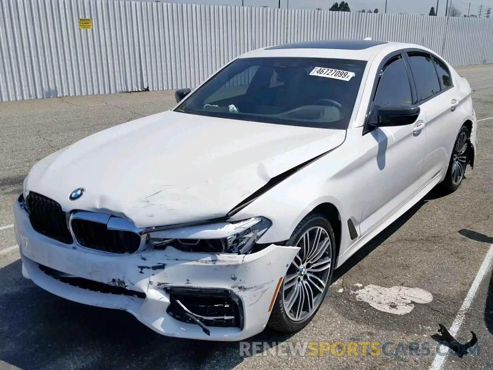 2 Photograph of a damaged car WBAJA5C5XKBX87064 BMW 5 SERIES 2019