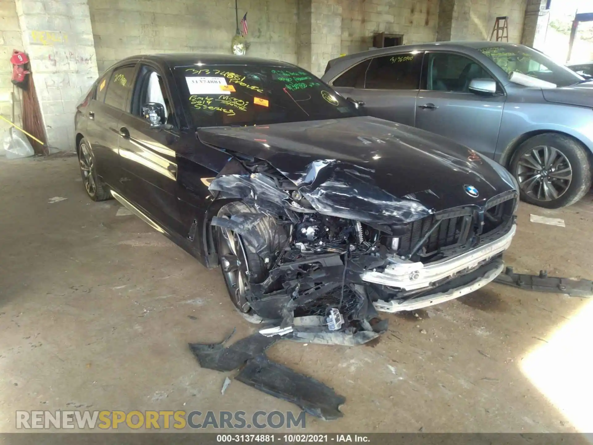 1 Photograph of a damaged car WBAJB9C55KB288225 BMW 5 SERIES 2019
