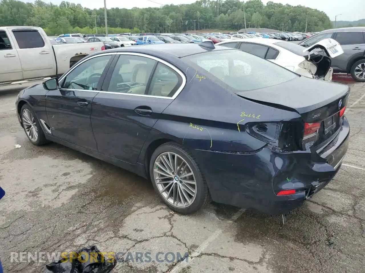 2 Photograph of a damaged car WBAJE7C55KWW20474 BMW 5 SERIES 2019