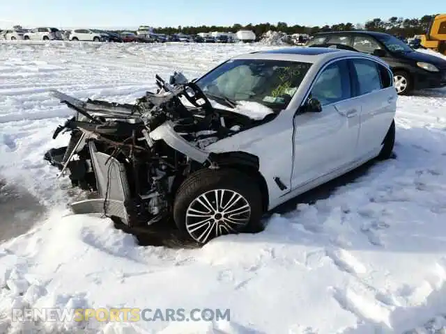 2 fotografías del automóvil dañado WBAJR7C04LCE47142 BMW 5 SERIES 2020