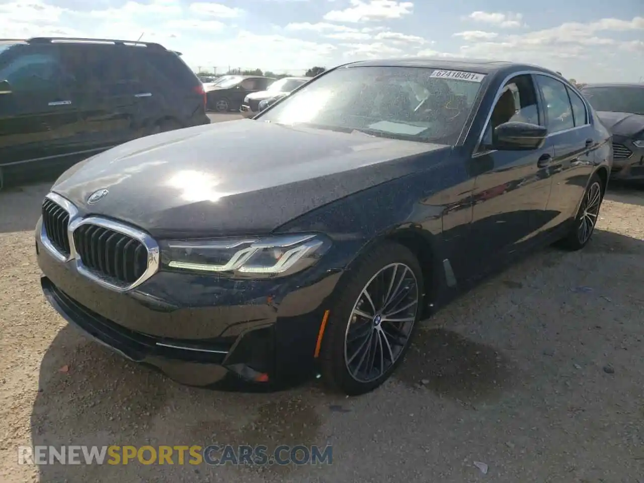 2 fotografías del automóvil dañado WBA13AG00MCF60872 BMW 5 SERIES 2021