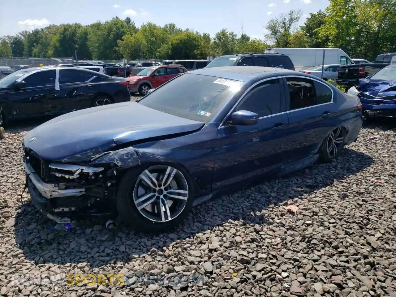 1 Photograph of a damaged car WBA13BJ02MWX08742 BMW 5 SERIES 2021