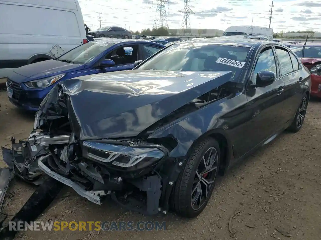 2 Photograph of a damaged car WBA13BJ0XMWX11484 BMW 5 SERIES 2021