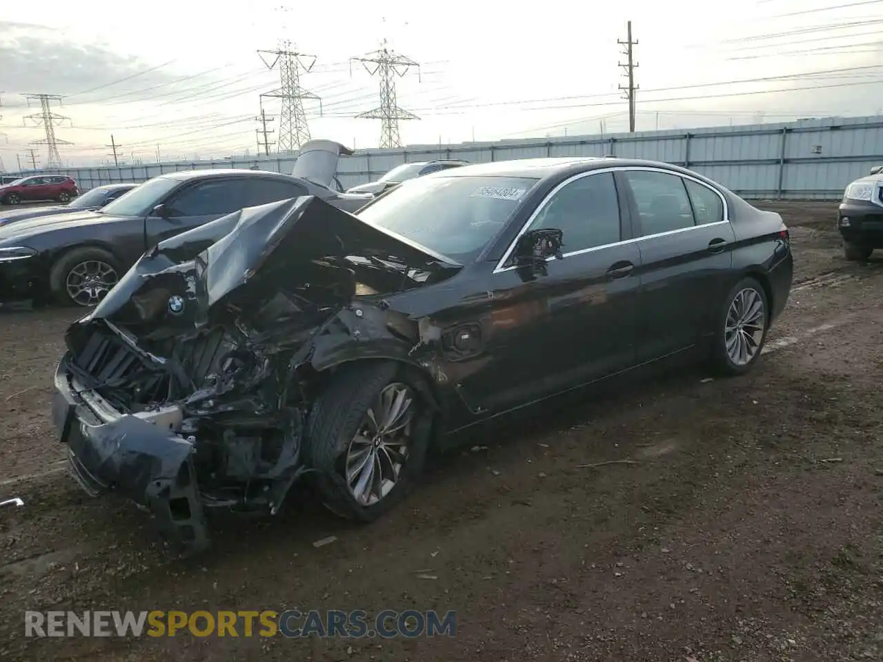 1 Photograph of a damaged car WBA33AG06MCF18103 BMW 5 SERIES 2021